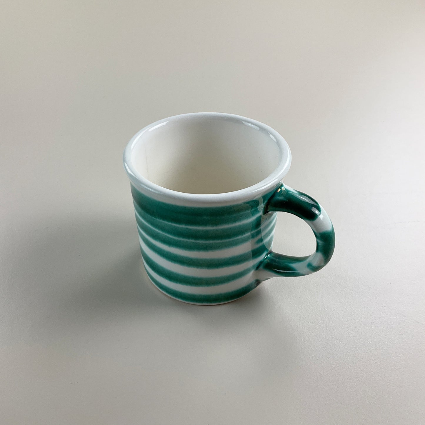 Gmundner Keramik Vintage Tasse Heferl Grüngeflammt Ø8cm-Gmundner Keramik-olesstore-vintage-secondhand-shop-austria-österreich