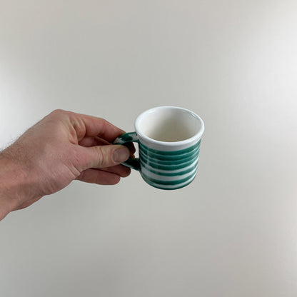 Gmundner Keramik Vintage Tasse Heferl Grüngeflammt Ø8cm-Gmundner Keramik-olesstore-vintage-secondhand-shop-austria-österreich
