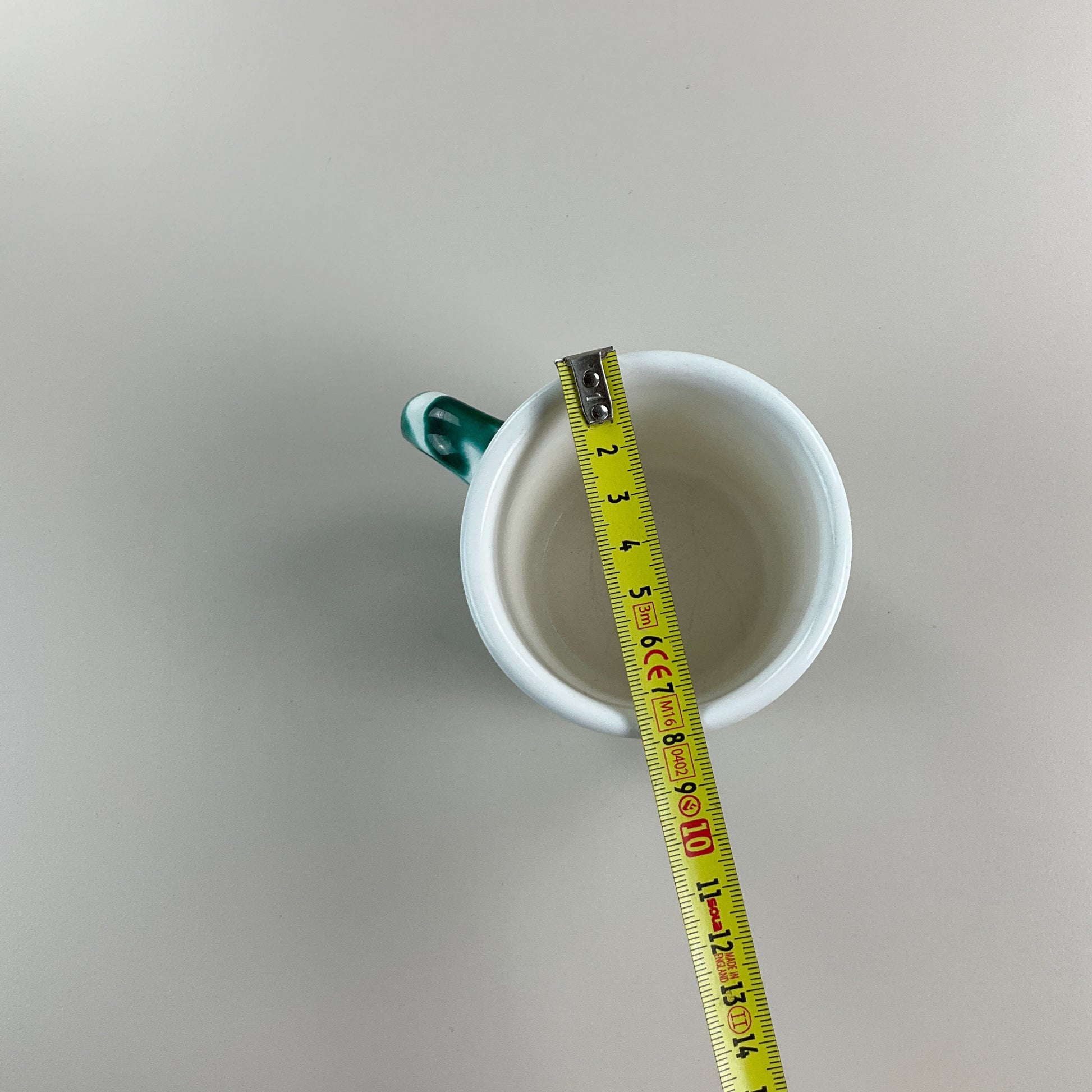 Gmundner Keramik Vintage Tasse Heferl Grüngeflammt Ø8cm-Gmundner Keramik-olesstore-vintage-secondhand-shop-austria-österreich