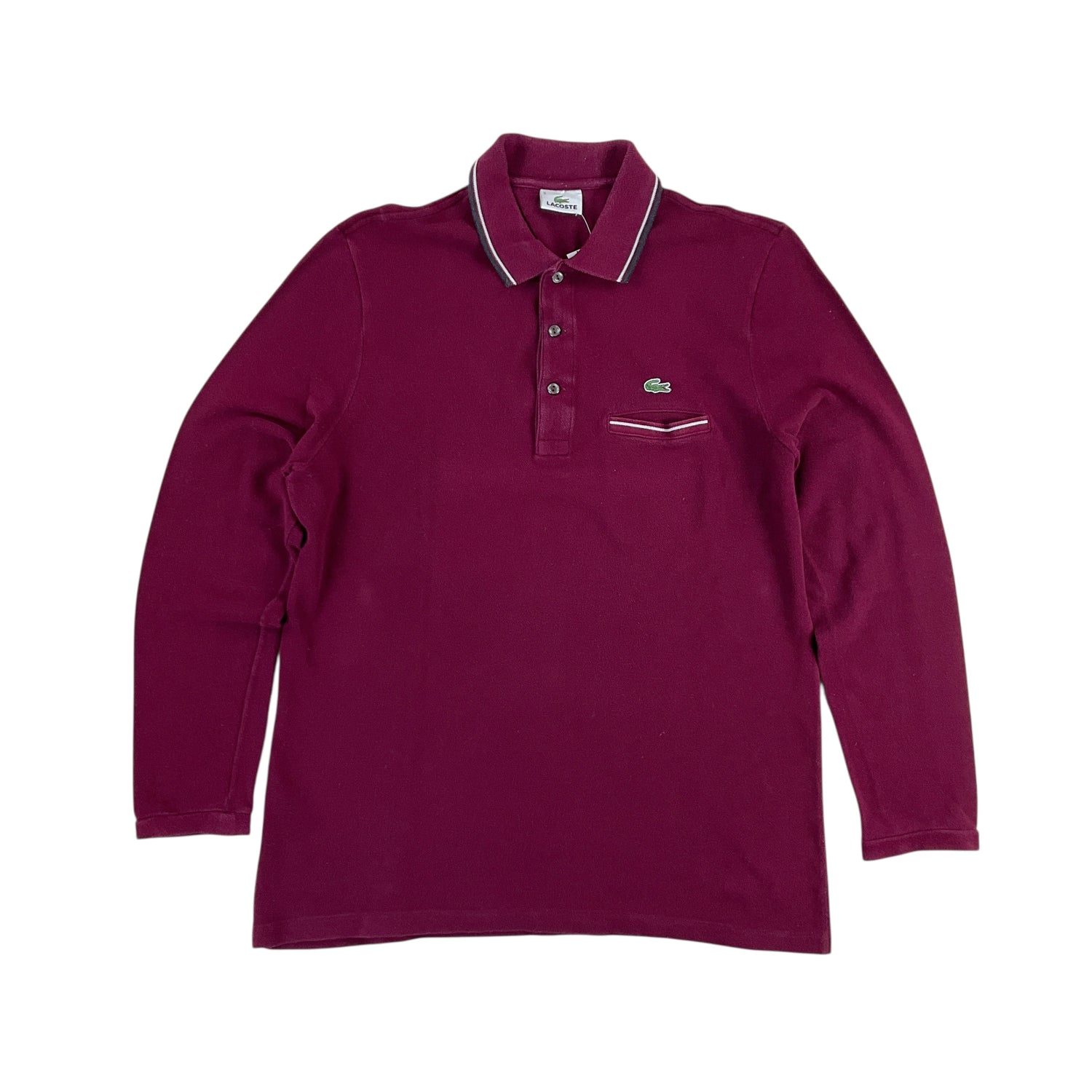 Lacoste langarm Polo Shirt - 5/Large-LACOSTE-olesstore-vintage-secondhand-shop-austria-österreich