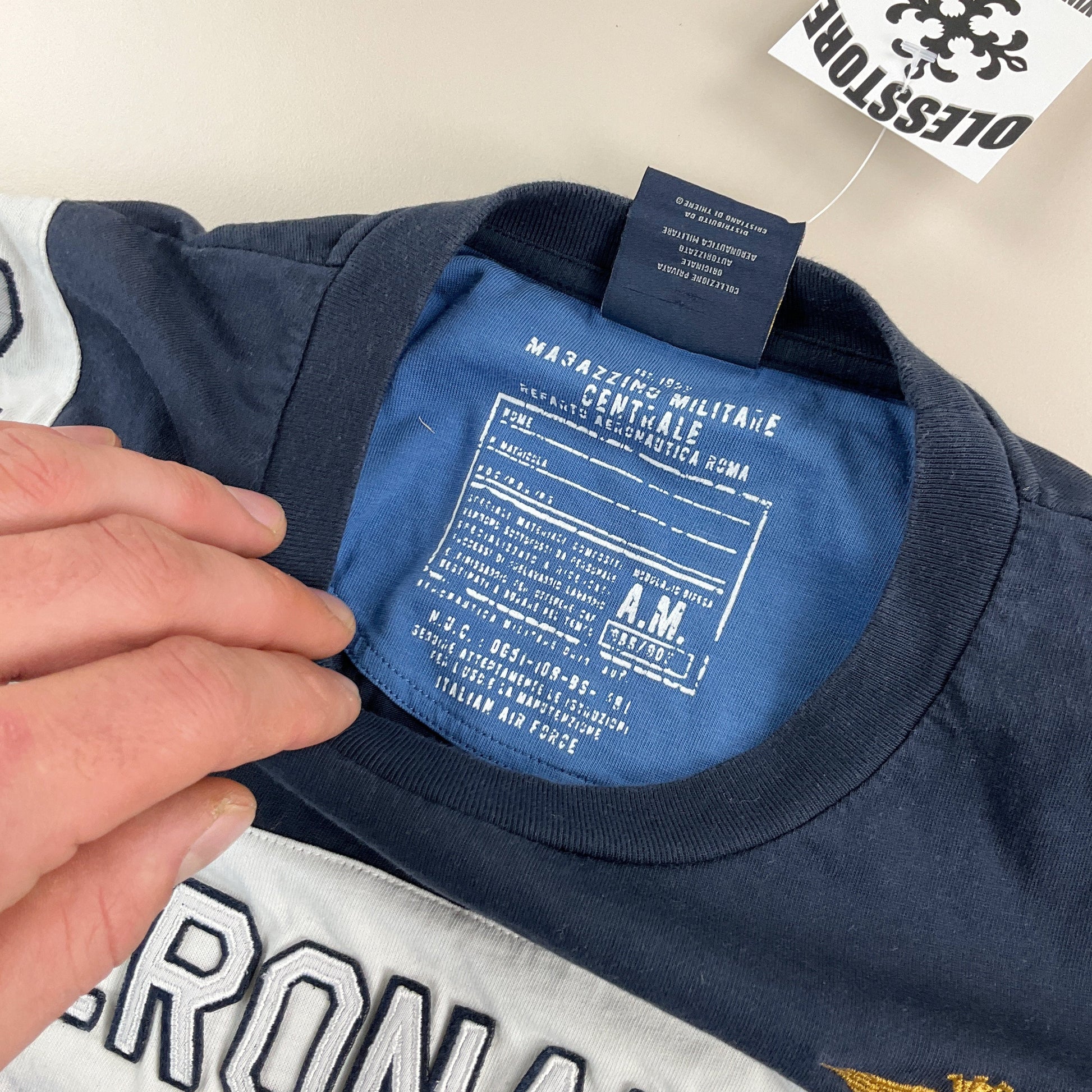 Aeronautica Millitare T-Shirt - Large-AERONAUTICA-olesstore-vintage-secondhand-shop-austria-österreich
