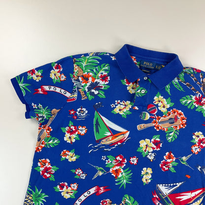 Ralph Lauren Sailing Hawaii Bear Polo Shirt - XL-RALPH LAUREN-olesstore-vintage-secondhand-shop-austria-österreich