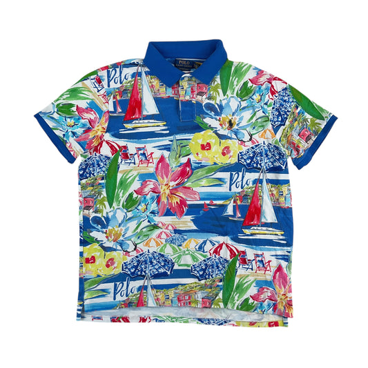 Ralph Lauren Riveria Tropical Floral Polo Shirt - XL-RALPH LAUREN-olesstore-vintage-secondhand-shop-austria-österreich