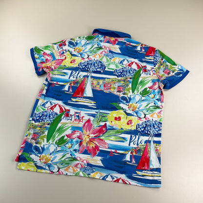 Ralph Lauren Riveria Tropical Floral Polo Shirt - XL-RALPH LAUREN-olesstore-vintage-secondhand-shop-austria-österreich