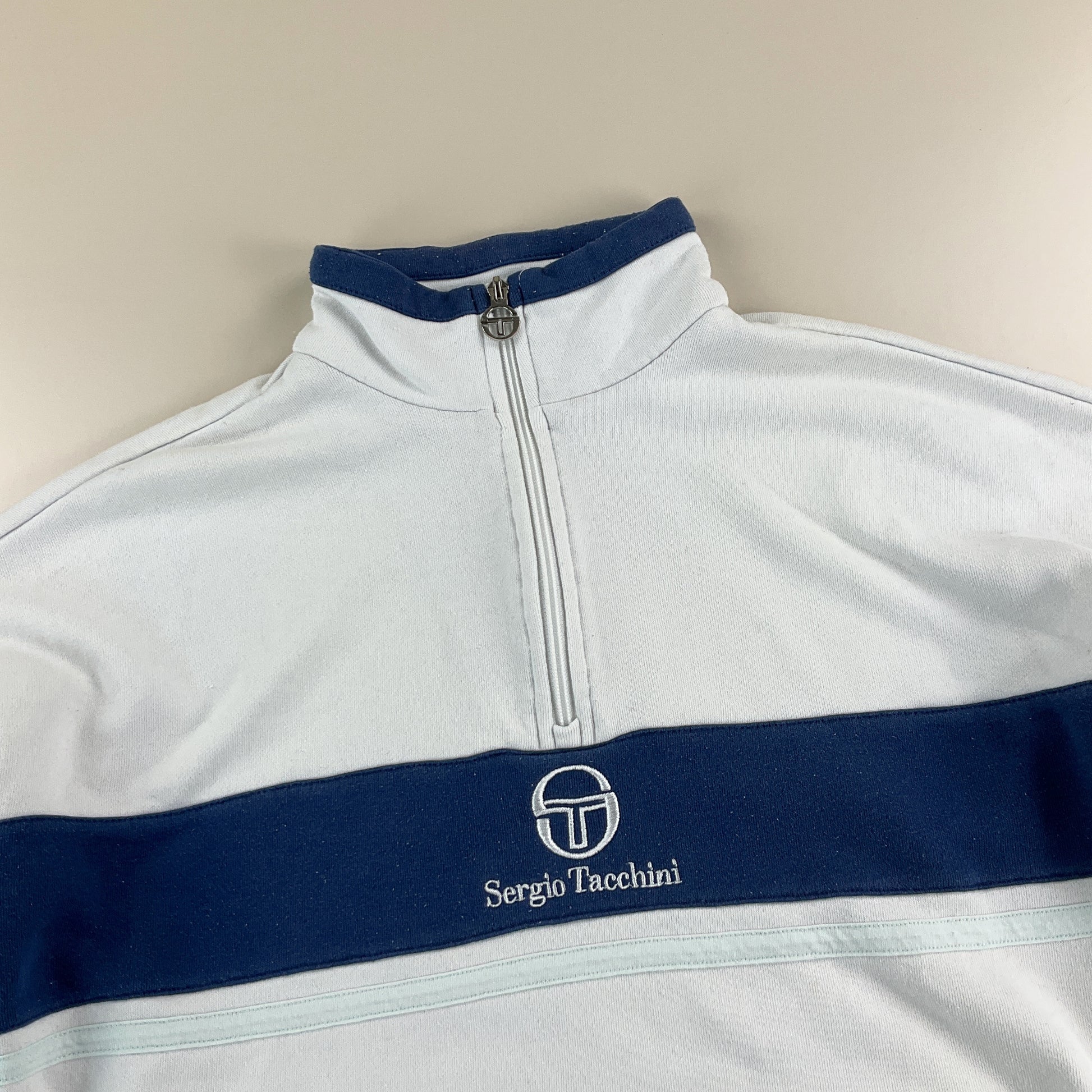 Sergio Tacchini 1/4 Zip Sweatshirt - Damen/M-SERGIO TACCHINI-olesstore-vintage-secondhand-shop-austria-österreich