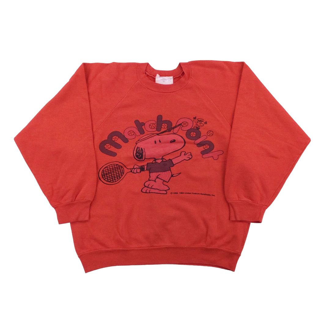 Snoopy Match Point 70s Sweatshirt - Small-SNOOPY-olesstore-vintage-secondhand-shop-austria-österreich