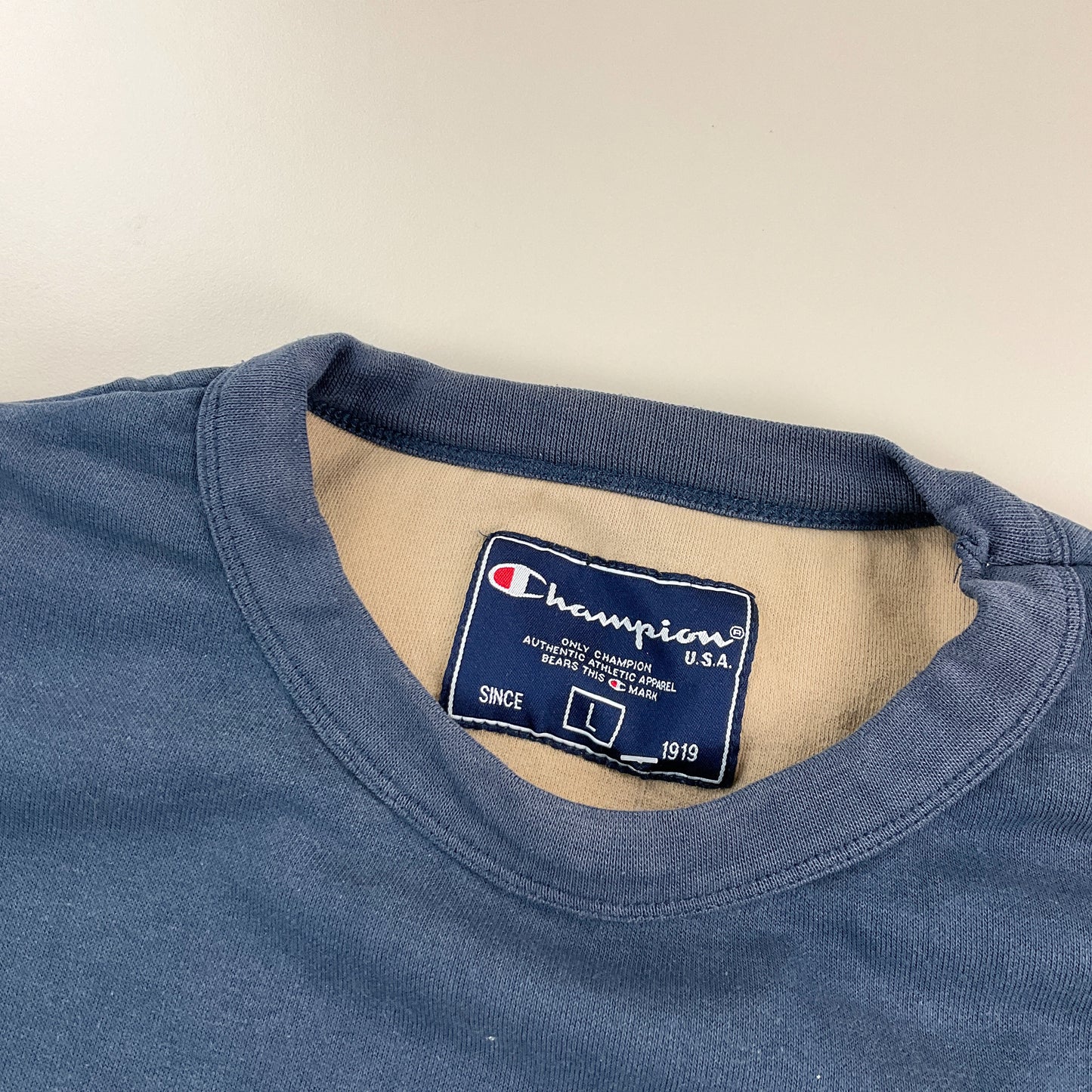 Champion 90s Spellout Sweatshirt - Large-CHAMPION-olesstore-vintage-secondhand-shop-austria-österreich