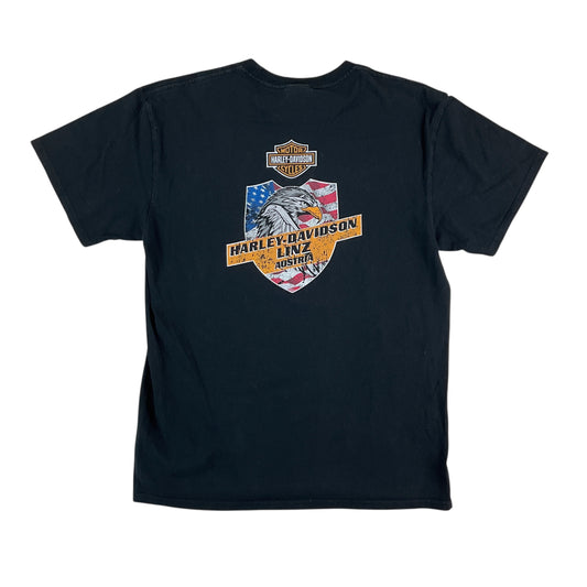 Harley Davidson 2017 Linz T-Shirt - Large-HARLEY DAVIDSON-olesstore-vintage-secondhand-shop-austria-österreich