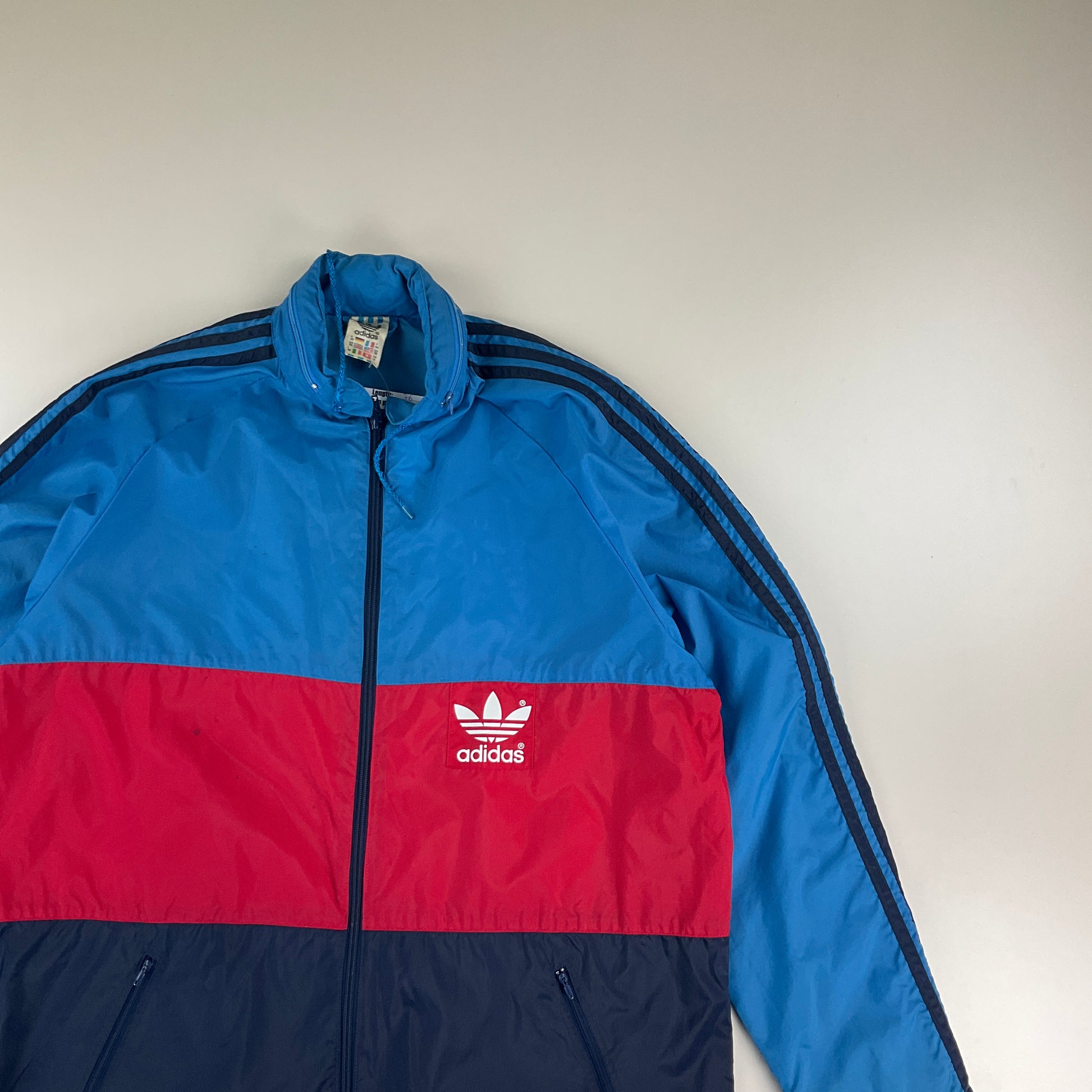 Adidas 90s Packable Windbreaker Jacke - Large-ADIDAS-olesstore-vintage-secondhand-shop-austria-österreich