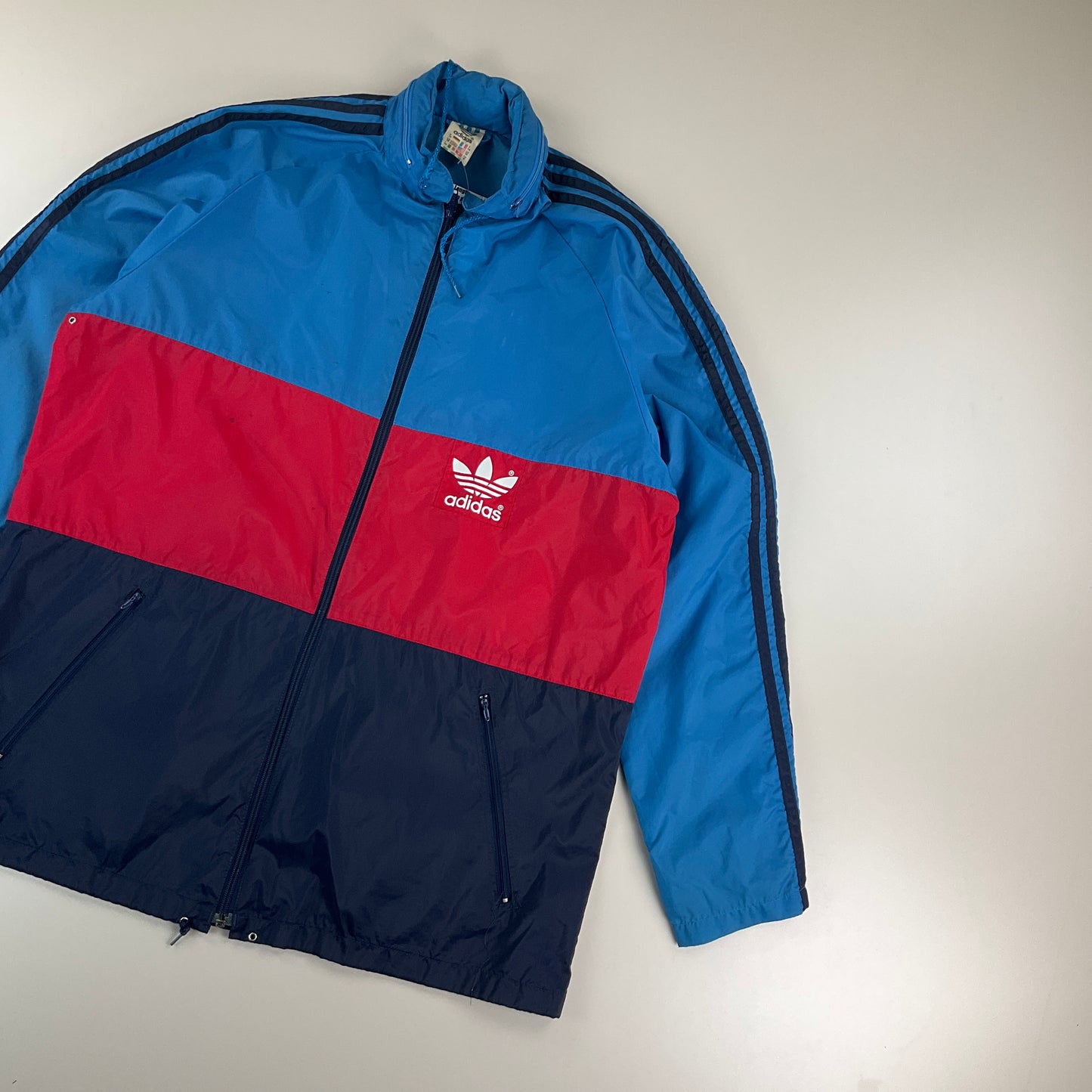 Adidas 90s Packable Windbreaker Jacke - Large-ADIDAS-olesstore-vintage-secondhand-shop-austria-österreich