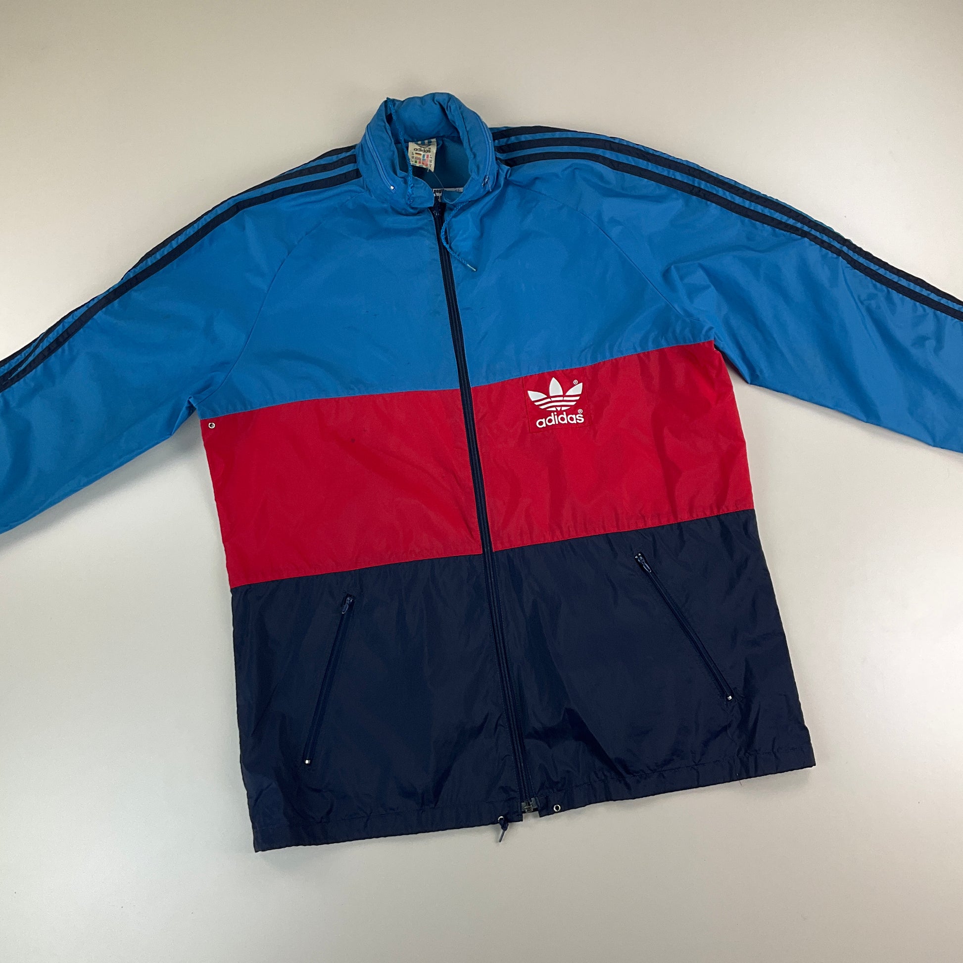 Adidas 90s Packable Windbreaker Jacke - Large-ADIDAS-olesstore-vintage-secondhand-shop-austria-österreich