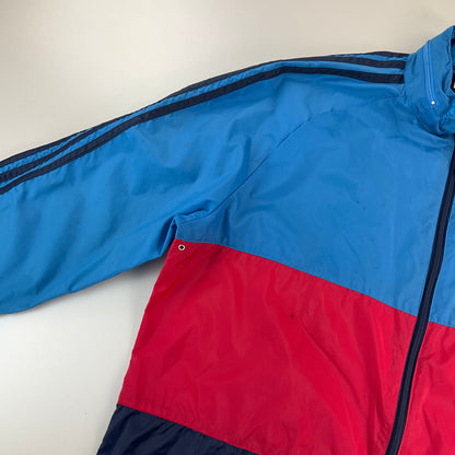 Adidas 90s Packable Windbreaker Jacke - Large-ADIDAS-olesstore-vintage-secondhand-shop-austria-österreich