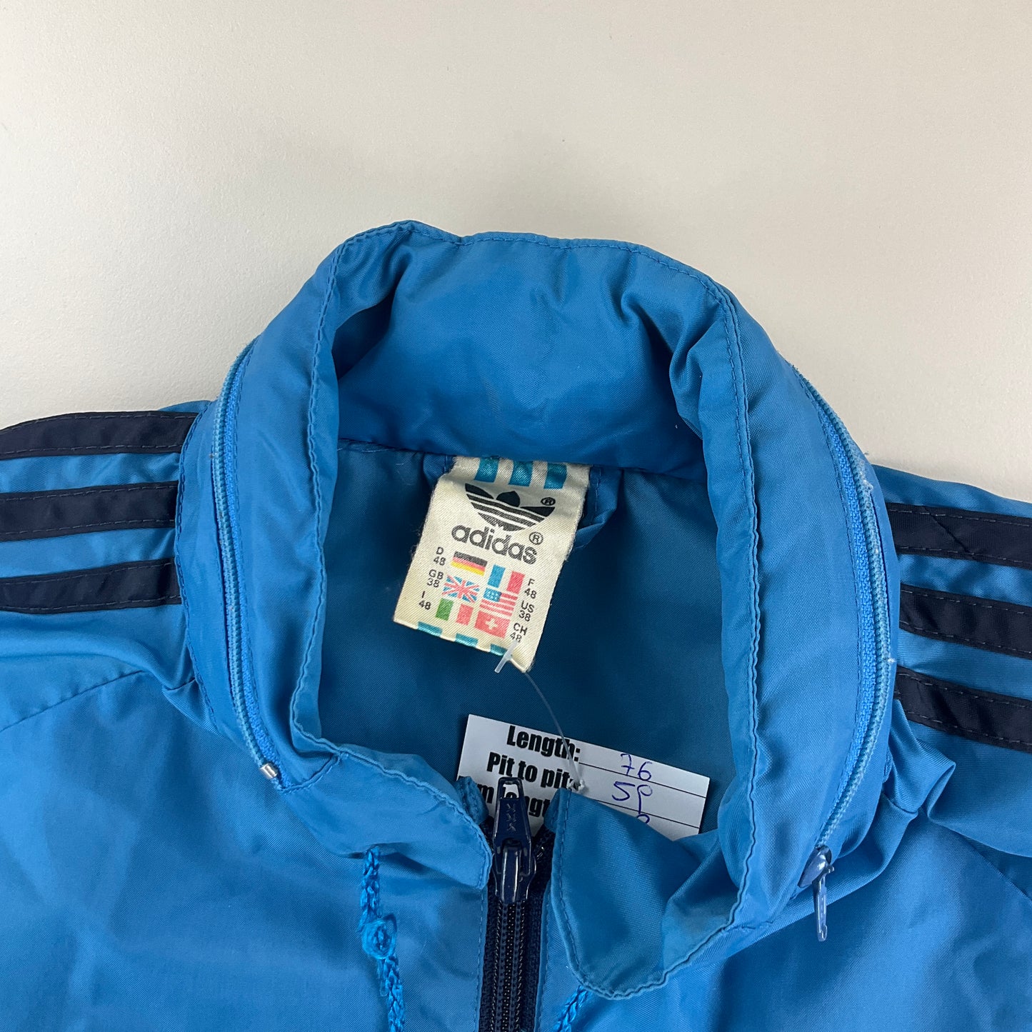 Adidas 90s Packable Windbreaker Jacke - Large-ADIDAS-olesstore-vintage-secondhand-shop-austria-österreich
