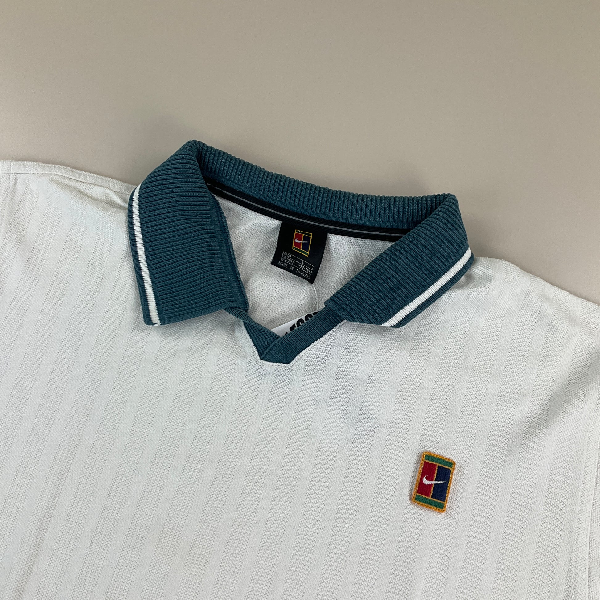 Nike 90s Tennis Polo Shirt - Kids/L-NIKE-olesstore-vintage-secondhand-shop-austria-österreich