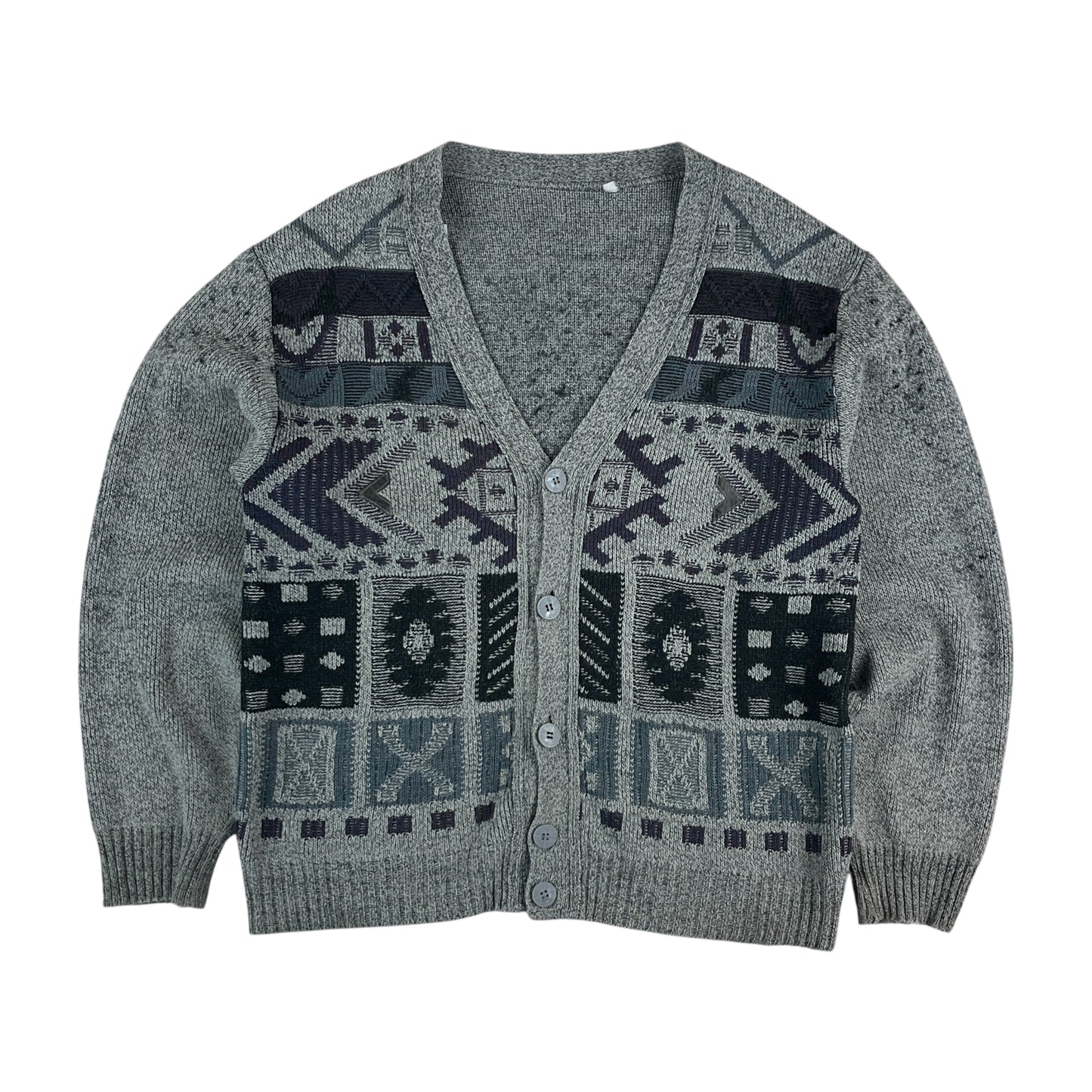 Abstract 90s Cardigan - Medium fit-NO NAME-olesstore-vintage-secondhand-shop-austria-österreich