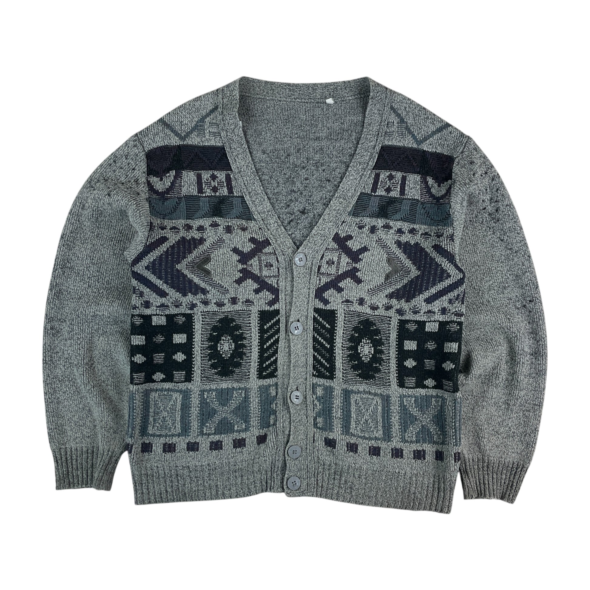 Abstract 90s Cardigan - Medium fit-NO NAME-olesstore-vintage-secondhand-shop-austria-österreich