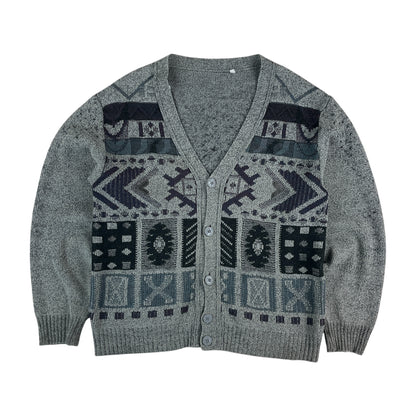 Abstract 90s Cardigan - Medium fit-NO NAME-olesstore-vintage-secondhand-shop-austria-österreich