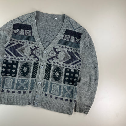 Abstract 90s Cardigan - Medium fit-NO NAME-olesstore-vintage-secondhand-shop-austria-österreich