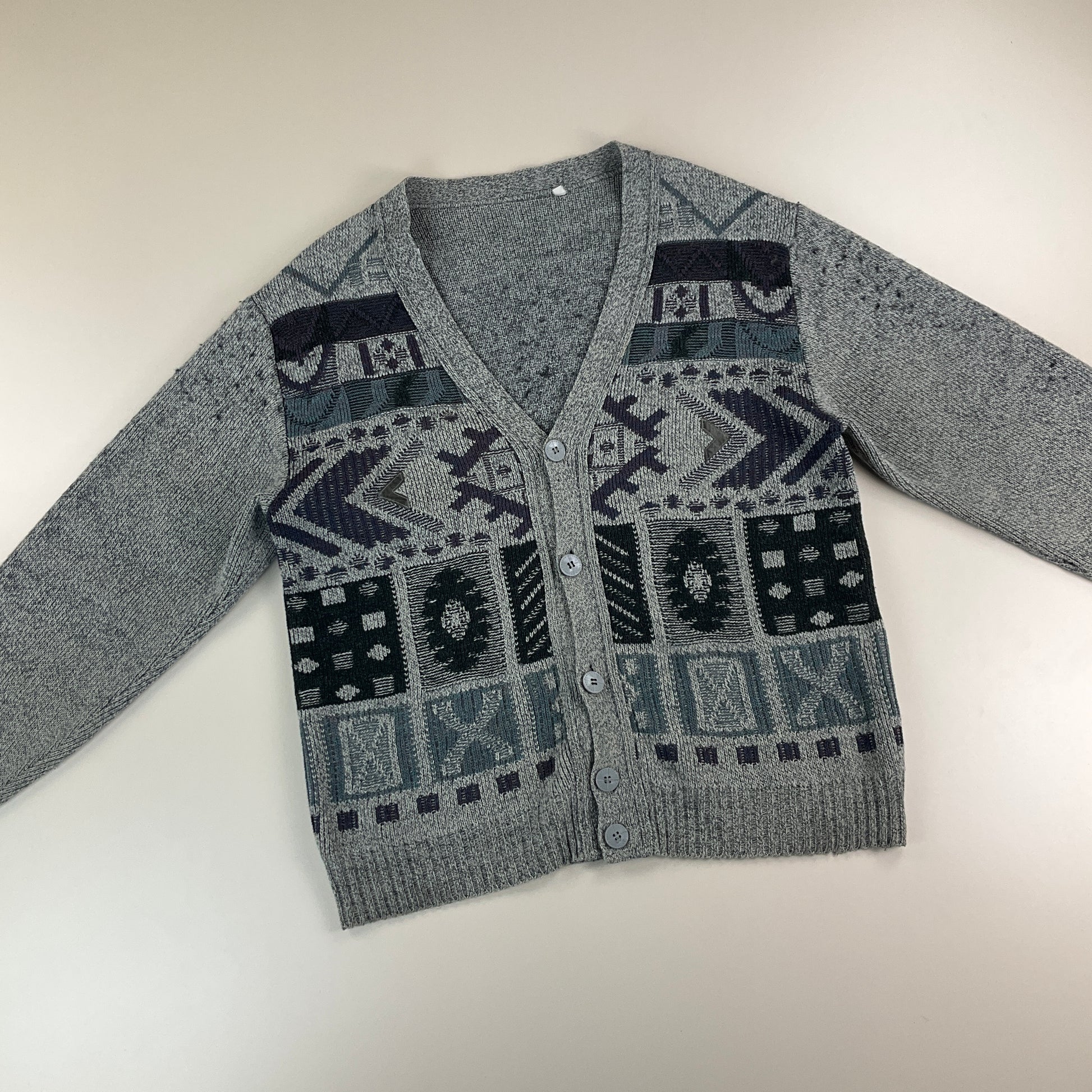 Abstract 90s Cardigan - Medium fit-NO NAME-olesstore-vintage-secondhand-shop-austria-österreich