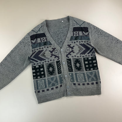Abstract 90s Cardigan - Medium fit-NO NAME-olesstore-vintage-secondhand-shop-austria-österreich