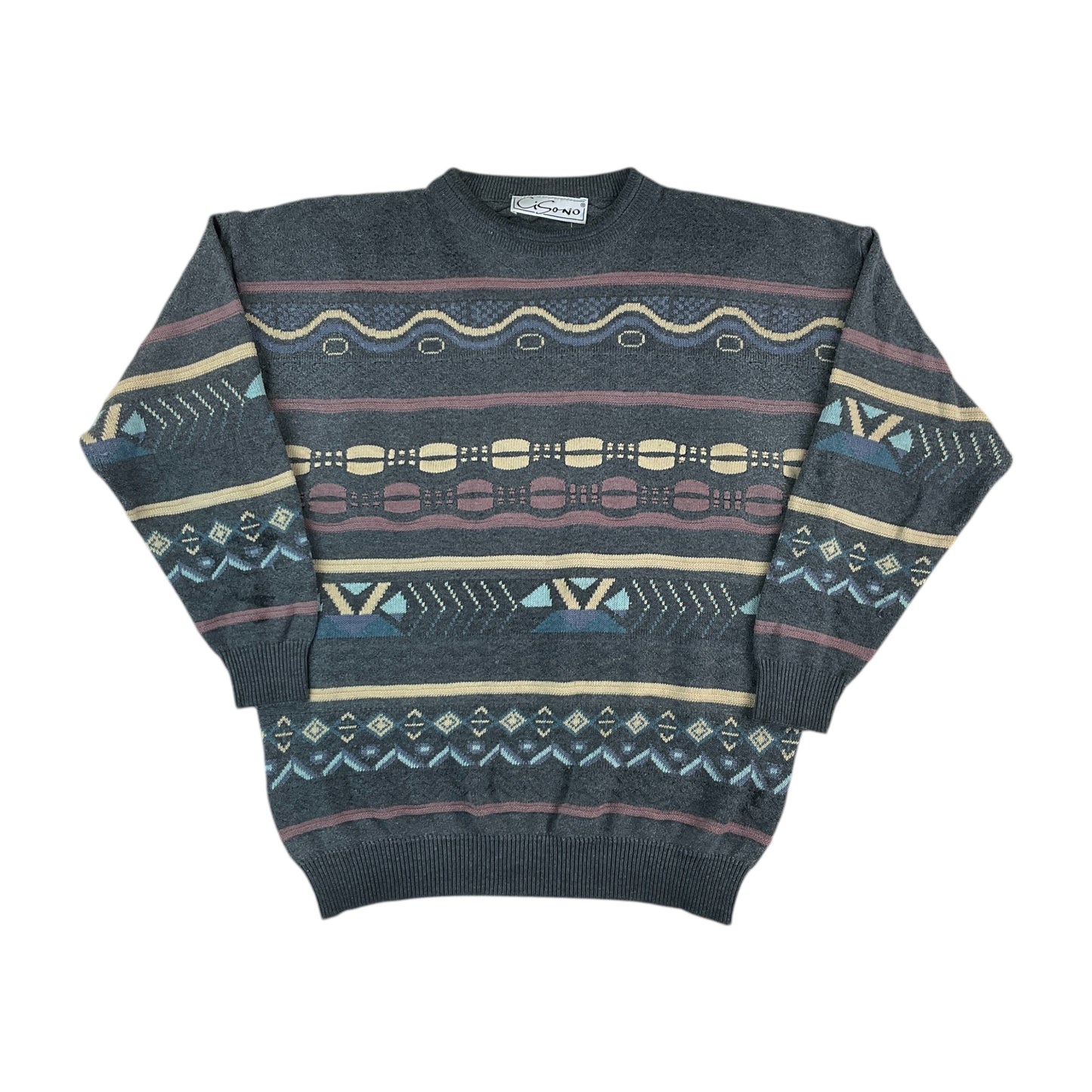 Cisono 90s Knit Sweatshirt - XL-Cisono-olesstore-vintage-secondhand-shop-austria-österreich