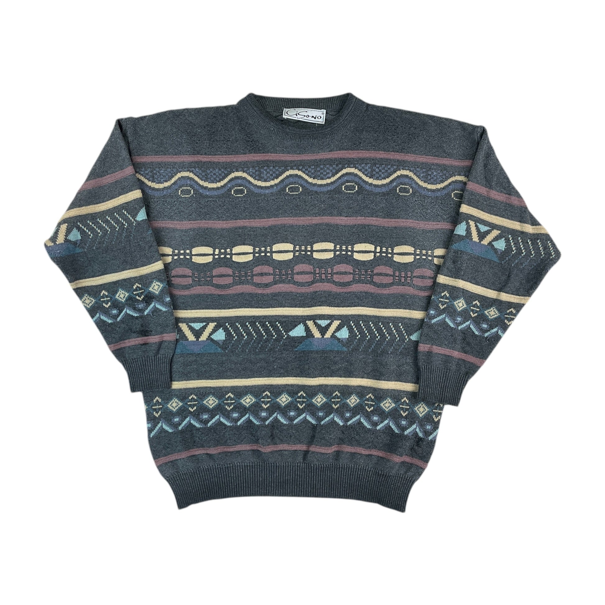 Cisono 90s Knit Sweatshirt - XL-Cisono-olesstore-vintage-secondhand-shop-austria-österreich