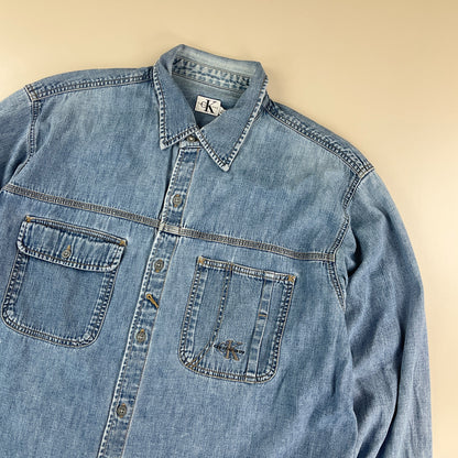 Calvin Klein 00s Denim Shirt - XL-CALVIN KLEIN-olesstore-vintage-secondhand-shop-austria-österreich