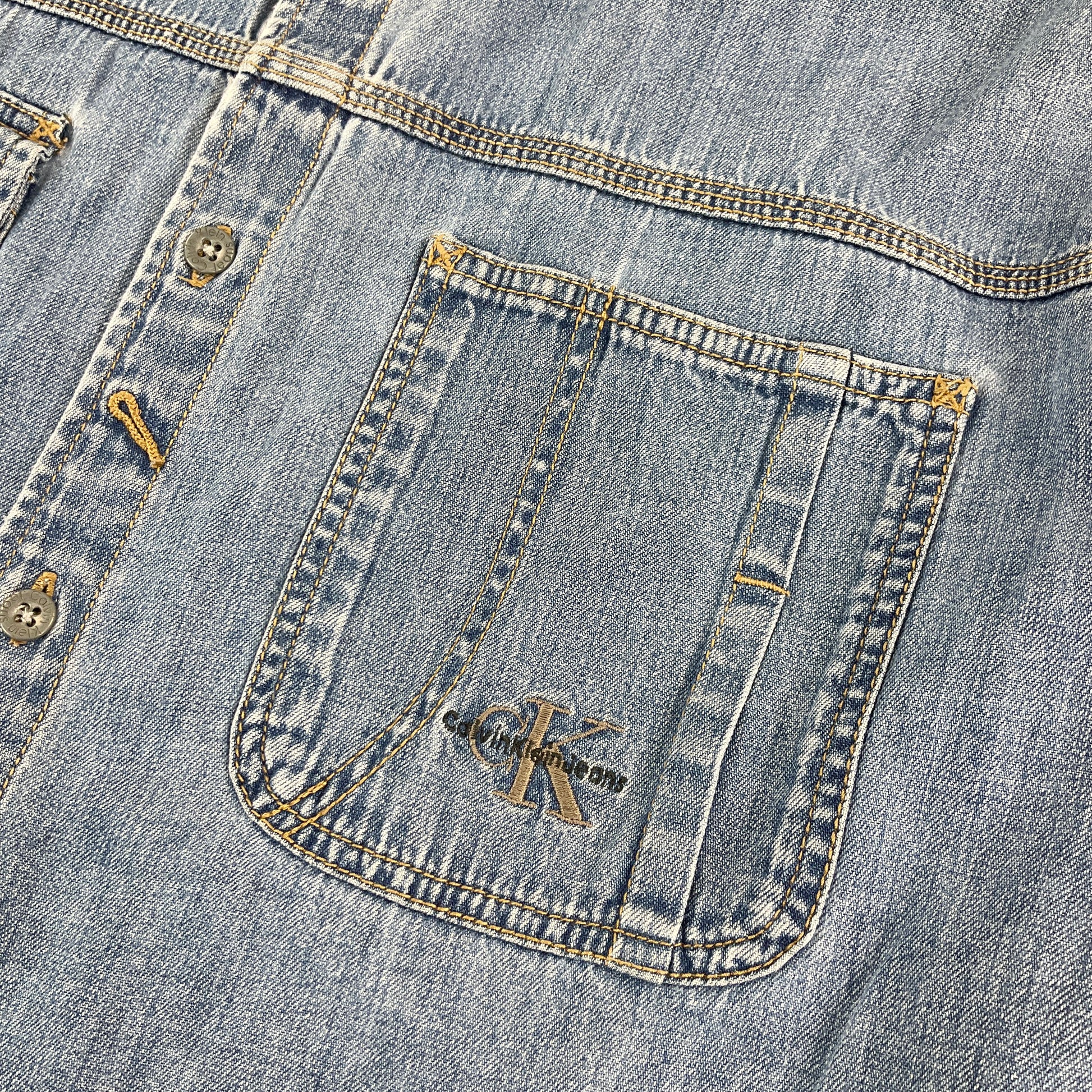 Calvin Klein 00s Denim Shirt - XL-CALVIN KLEIN-olesstore-vintage-secondhand-shop-austria-österreich