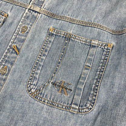 Calvin Klein 00s Denim Shirt - XL-CALVIN KLEIN-olesstore-vintage-secondhand-shop-austria-österreich