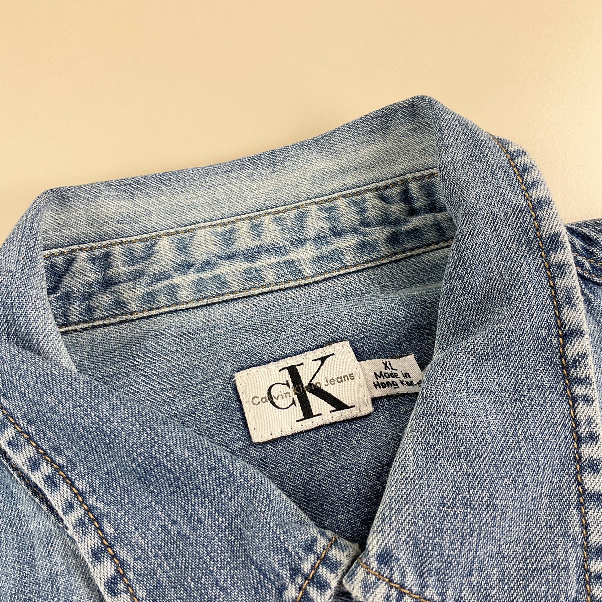 Calvin Klein 00s Denim Shirt - XL-CALVIN KLEIN-olesstore-vintage-secondhand-shop-austria-österreich