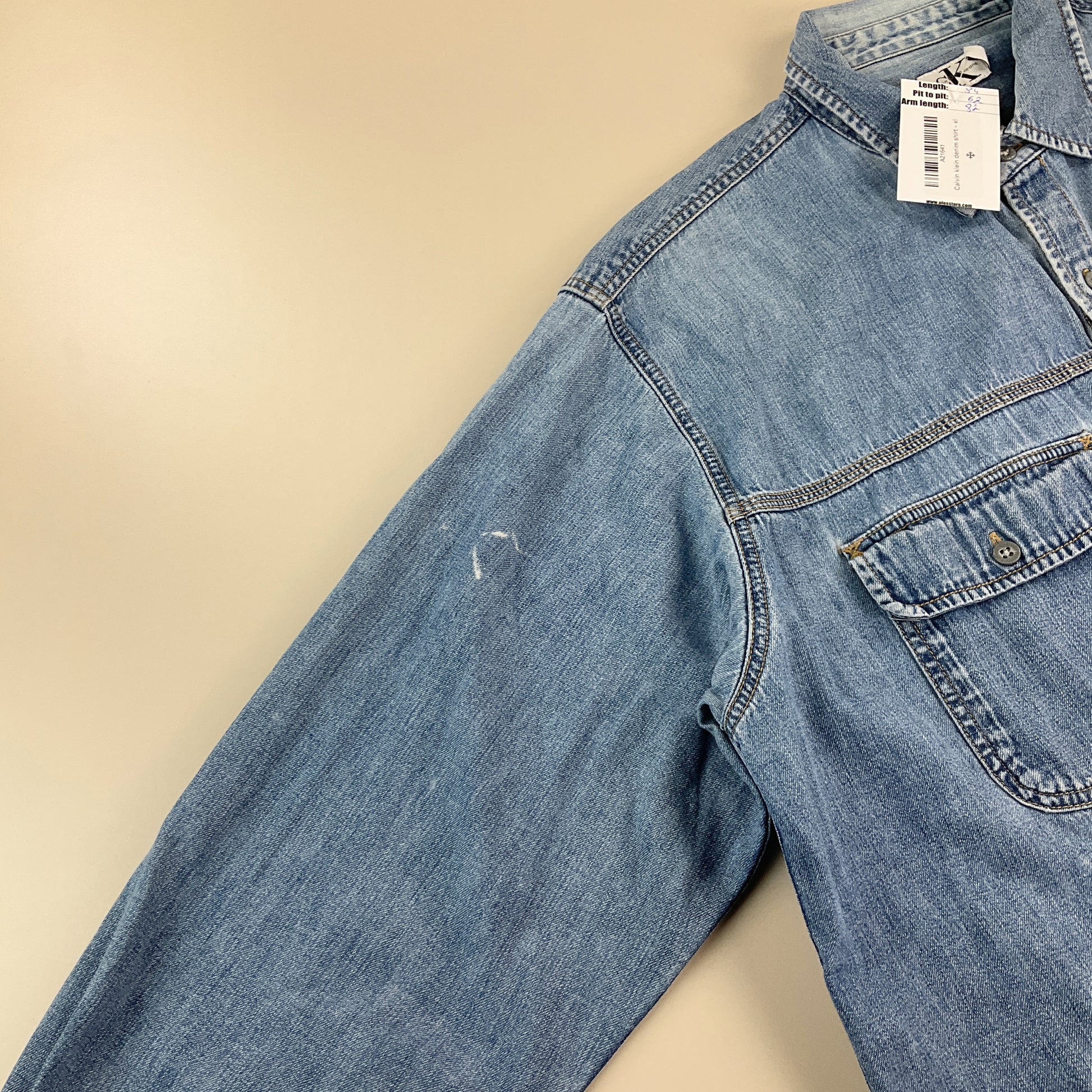 Calvin Klein 00s Denim Shirt - XL-CALVIN KLEIN-olesstore-vintage-secondhand-shop-austria-österreich