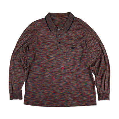Black Missoni Sport 90s Polo Sweatshirt - 5/Large-MISSONI-olesstore-vintage-secondhand-shop-austria-österreich