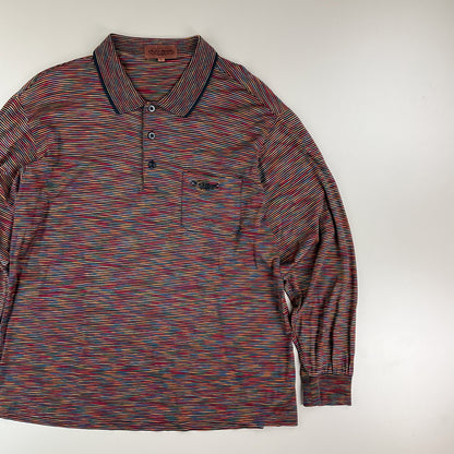Black Missoni Sport 90s Polo Sweatshirt - 5/Large-MISSONI-olesstore-vintage-secondhand-shop-austria-österreich