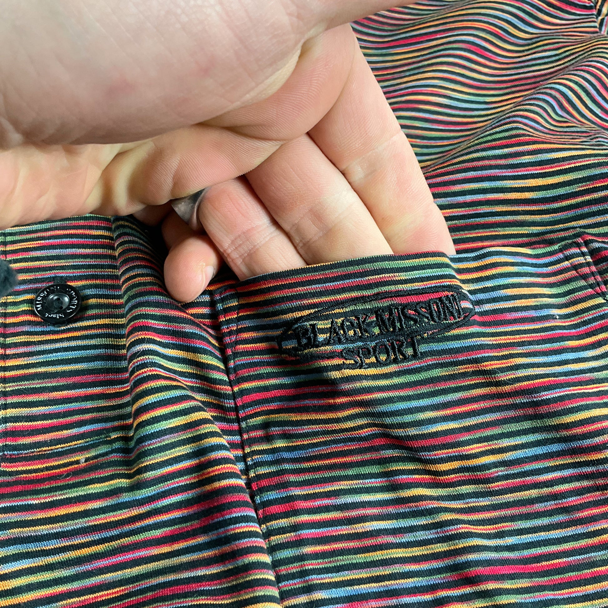 Black Missoni Sport 90s Polo Sweatshirt - 5/Large-MISSONI-olesstore-vintage-secondhand-shop-austria-österreich