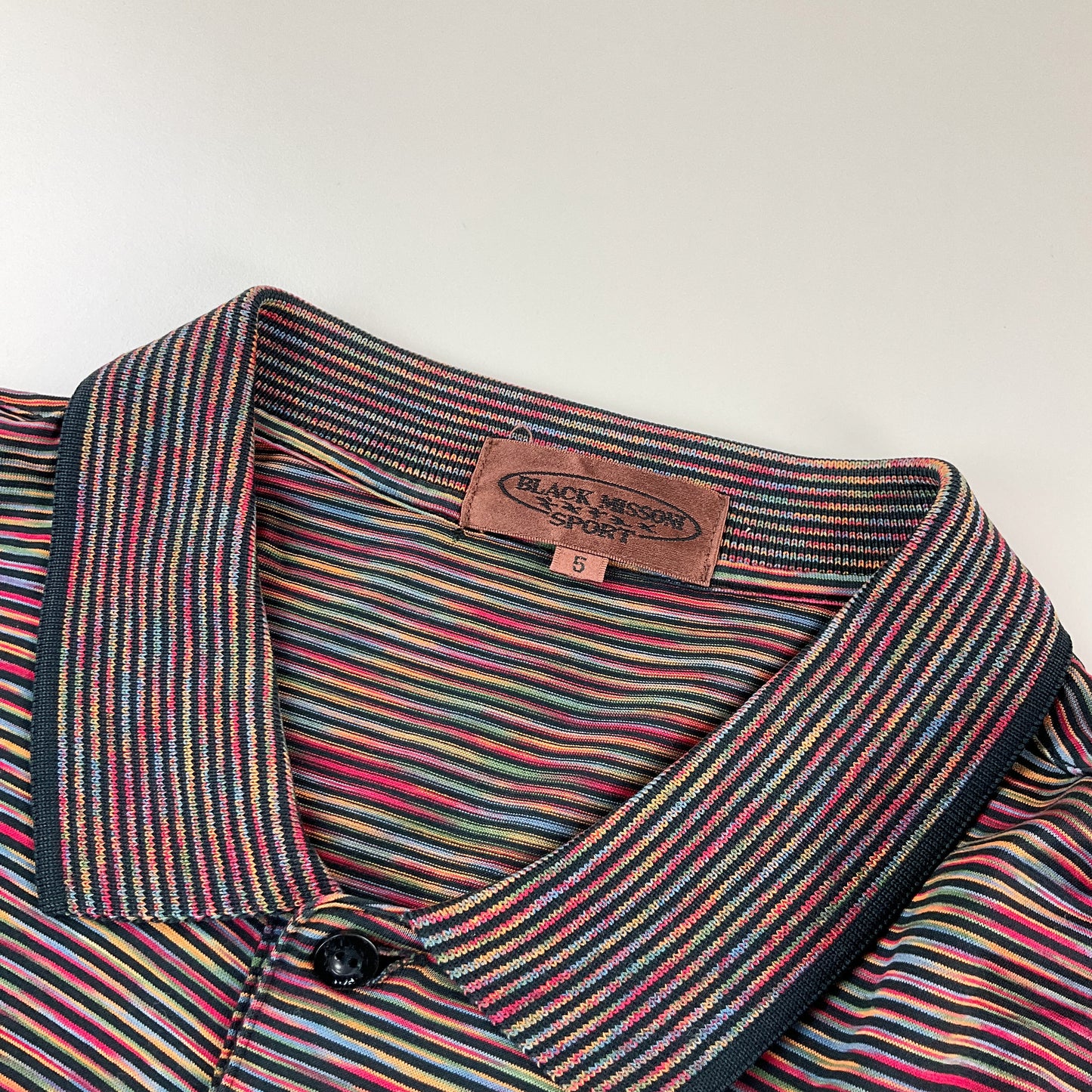 Black Missoni Sport 90s Polo Sweatshirt - 5/Large-MISSONI-olesstore-vintage-secondhand-shop-austria-österreich