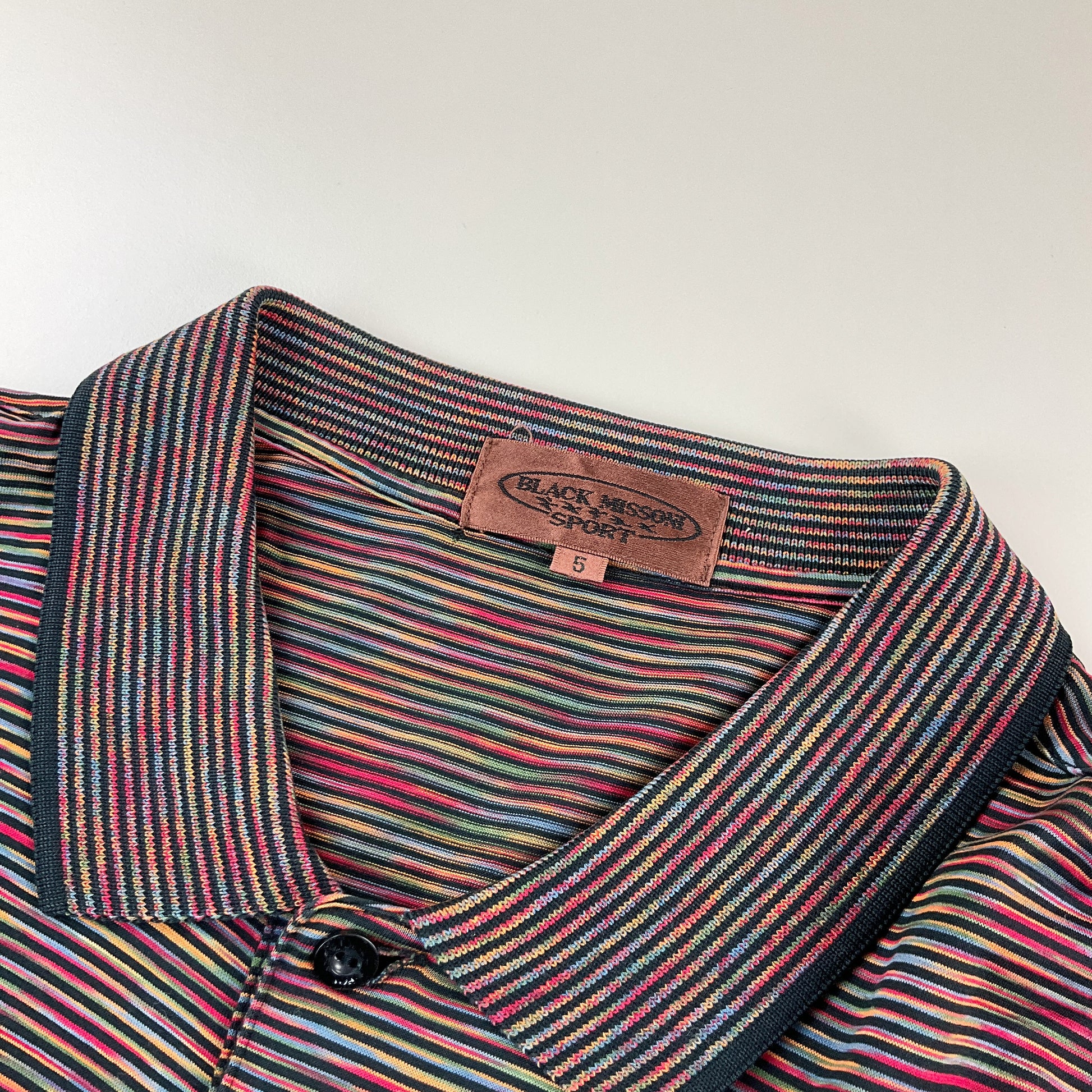 Black Missoni Sport 90s Polo Sweatshirt - 5/Large-MISSONI-olesstore-vintage-secondhand-shop-austria-österreich