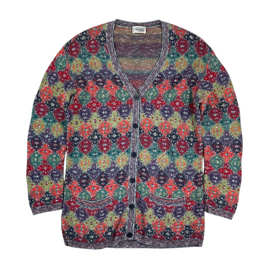 Missoni 90s langer Cardigan - XL-MISSONI-olesstore-vintage-secondhand-shop-austria-österreich