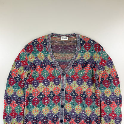 Missoni 90s langer Cardigan - XL-MISSONI-olesstore-vintage-secondhand-shop-austria-österreich