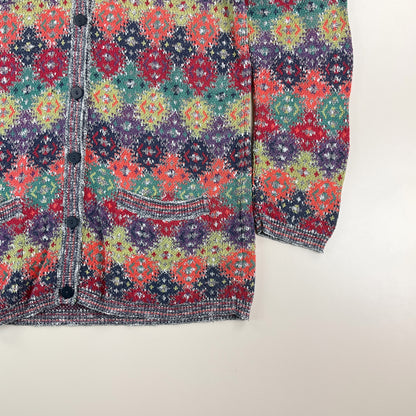 Missoni 90s langer Cardigan - XL-MISSONI-olesstore-vintage-secondhand-shop-austria-österreich