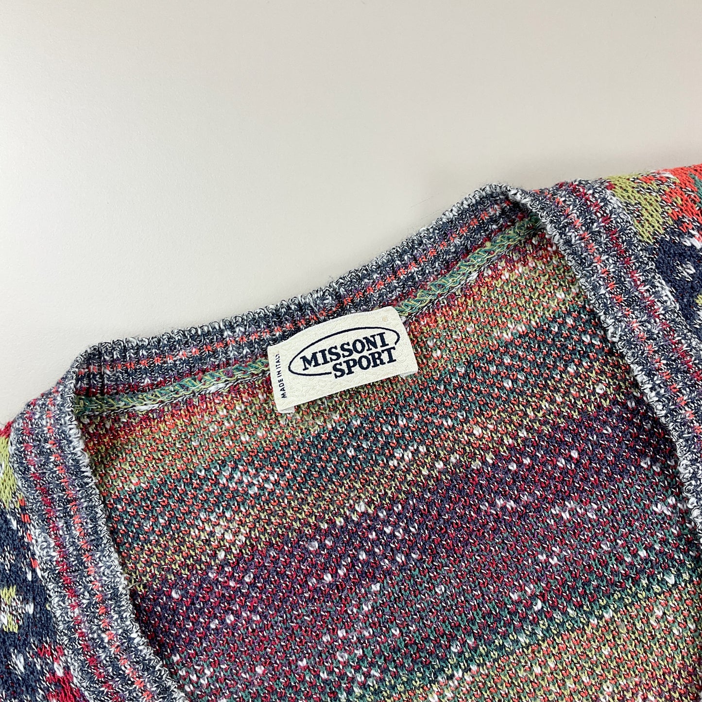 Missoni 90s langer Cardigan - XL-MISSONI-olesstore-vintage-secondhand-shop-austria-österreich