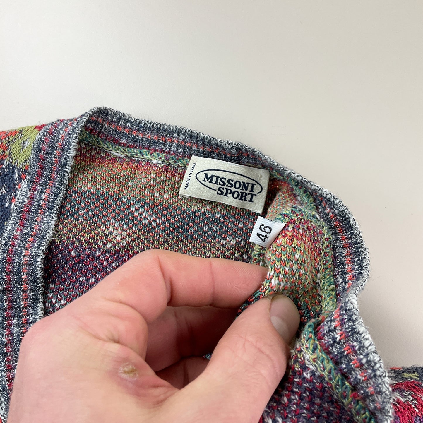 Missoni 90s langer Cardigan - XL-MISSONI-olesstore-vintage-secondhand-shop-austria-österreich