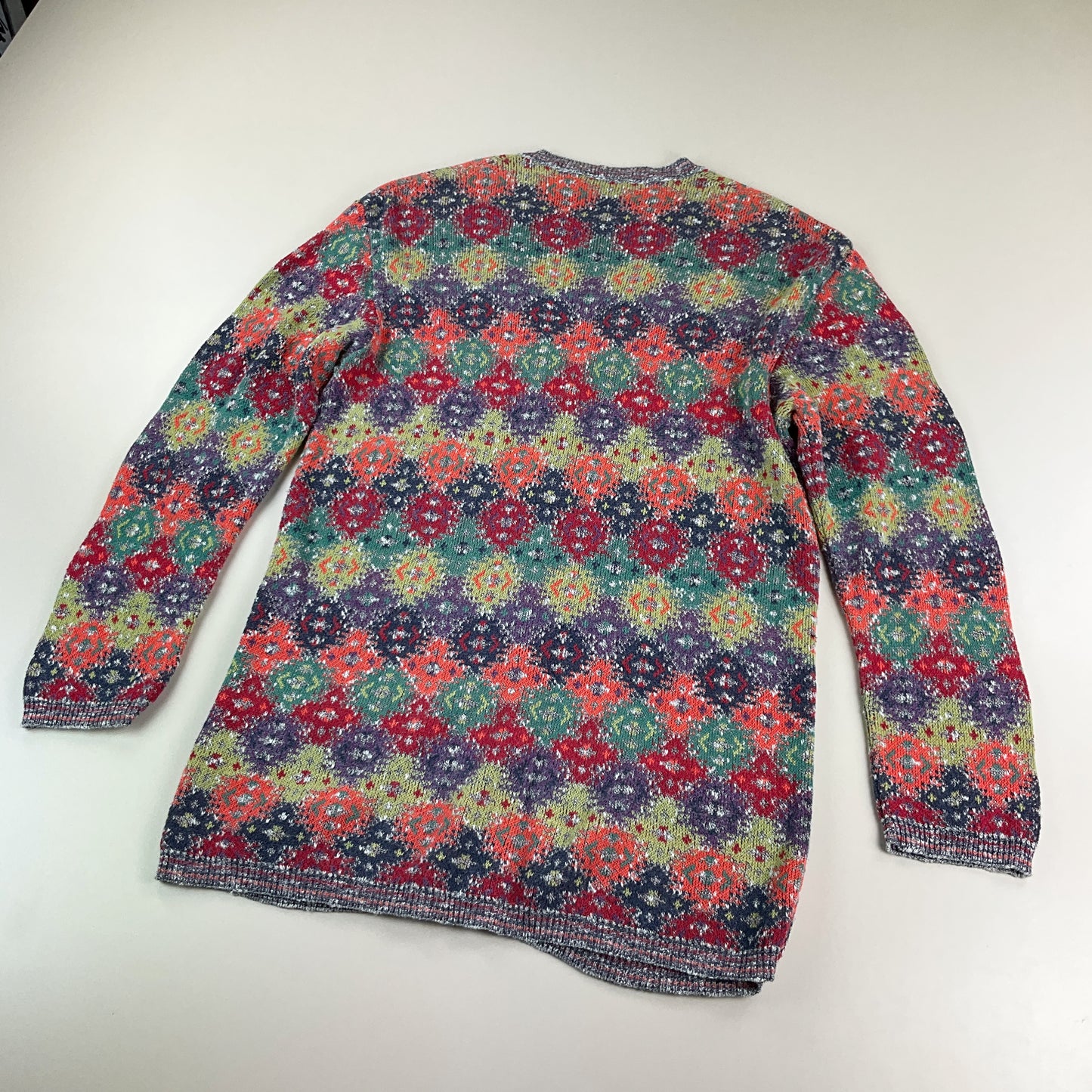 Missoni 90s langer Cardigan - XL-MISSONI-olesstore-vintage-secondhand-shop-austria-österreich