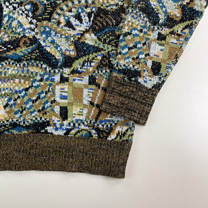 Black Missoni Sport 90s Button Sweatshirt - 4/Medium-MISSONI-olesstore-vintage-secondhand-shop-austria-österreich