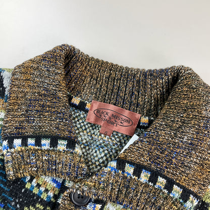 Black Missoni Sport 90s Button Sweatshirt - 4/Medium-MISSONI-olesstore-vintage-secondhand-shop-austria-österreich