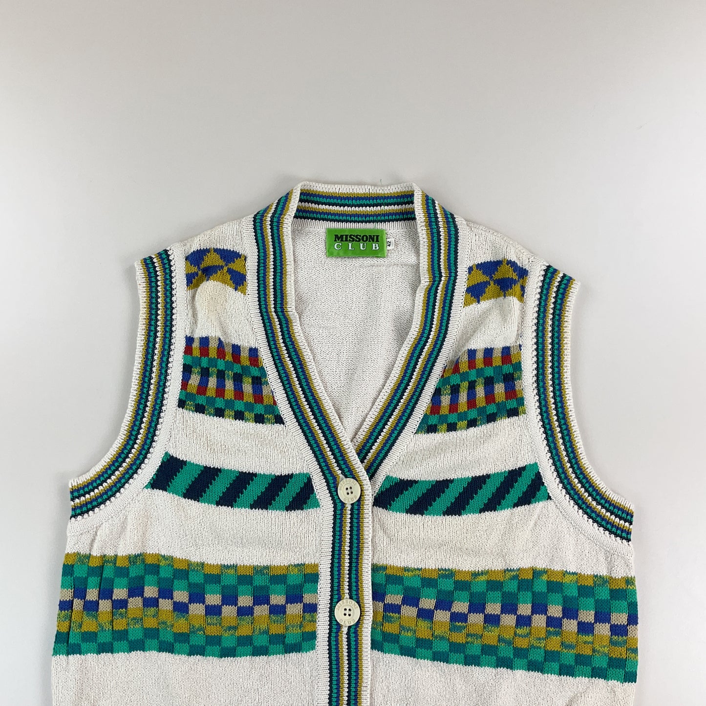 Missoni Club 90s Weste - Damen/42/Small-MISSONI-olesstore-vintage-secondhand-shop-austria-österreich