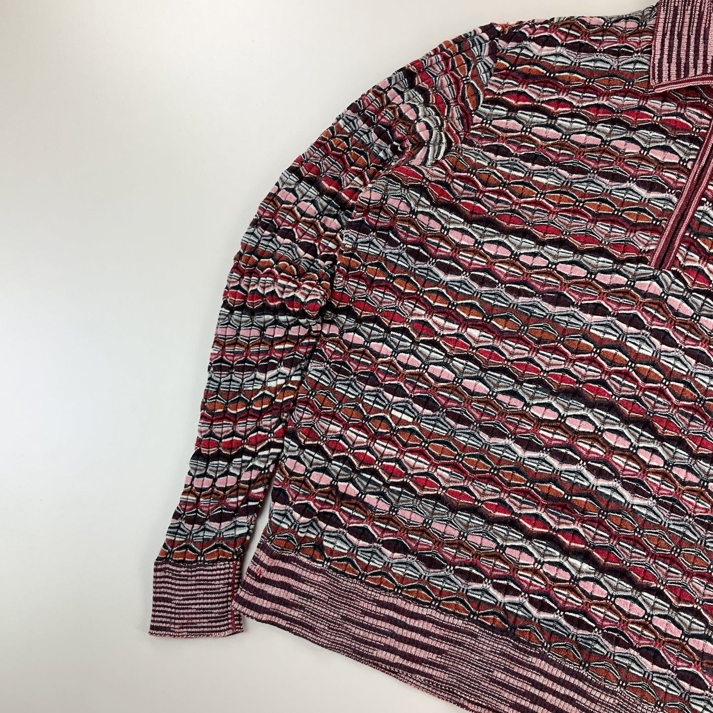 Missoni 90s 1/4 Zip Sweatshirt - Damen/48-MISSONI-olesstore-vintage-secondhand-shop-austria-österreich