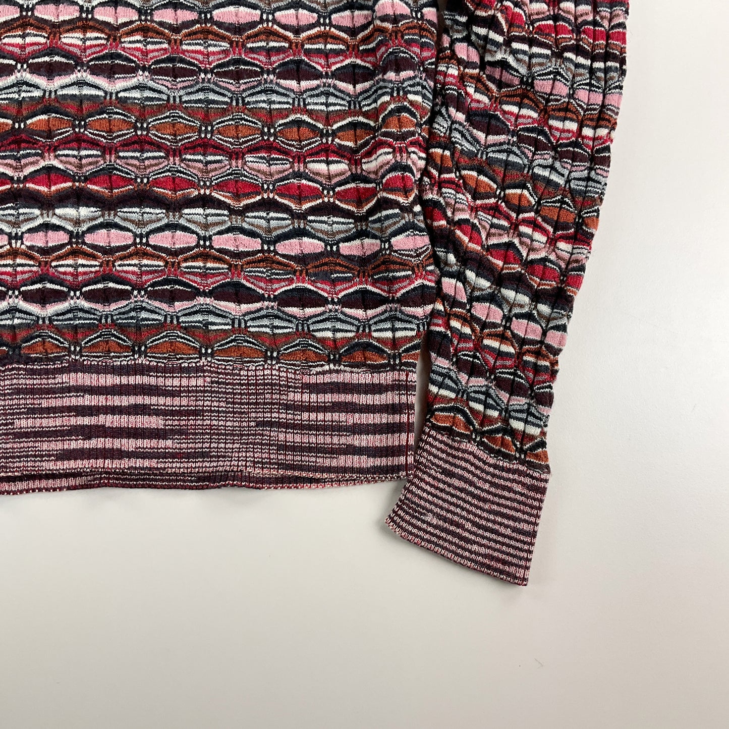 Missoni 90s 1/4 Zip Sweatshirt - Damen/48-MISSONI-olesstore-vintage-secondhand-shop-austria-österreich