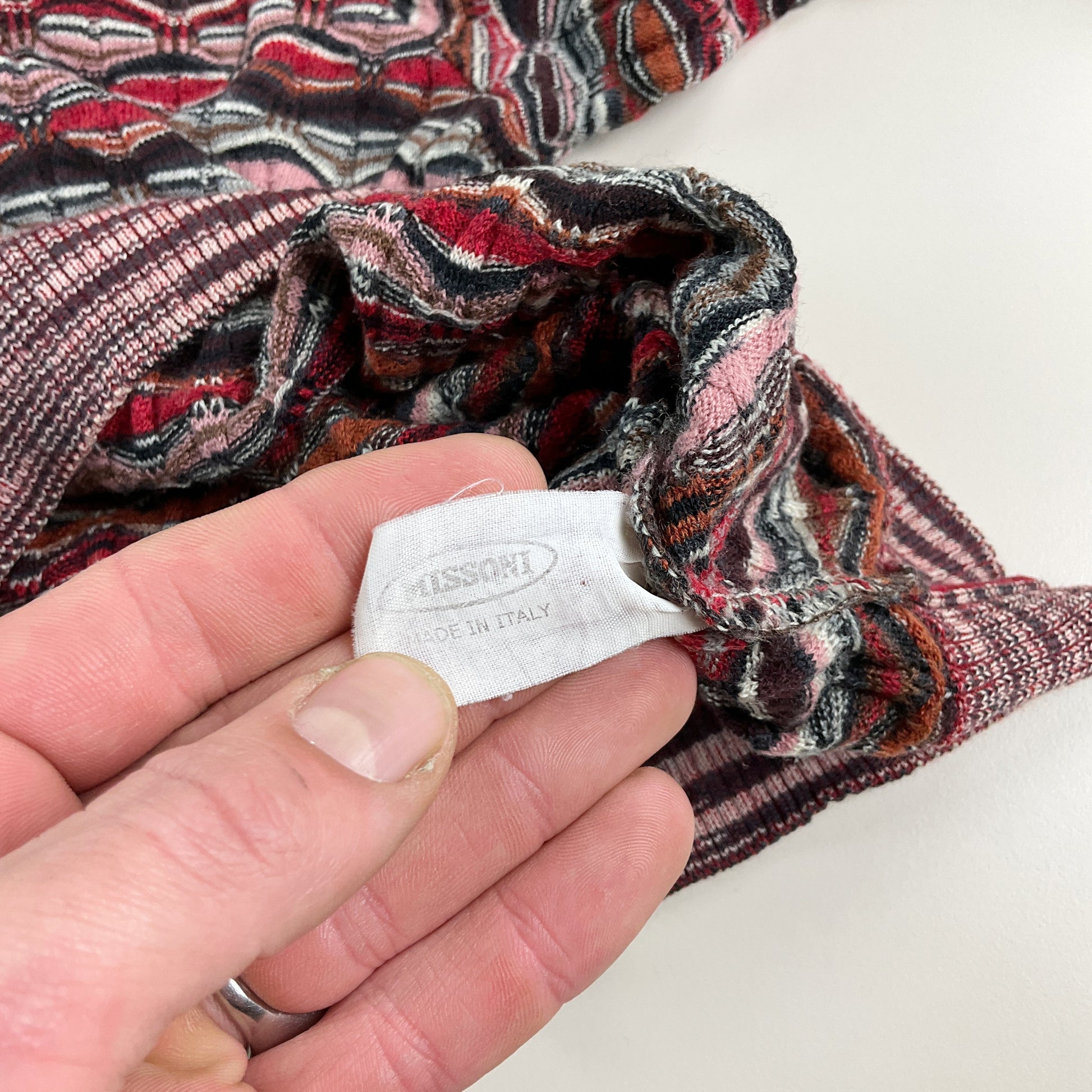 Missoni 90s 1/4 Zip Sweatshirt - Damen/48-MISSONI-olesstore-vintage-secondhand-shop-austria-österreich