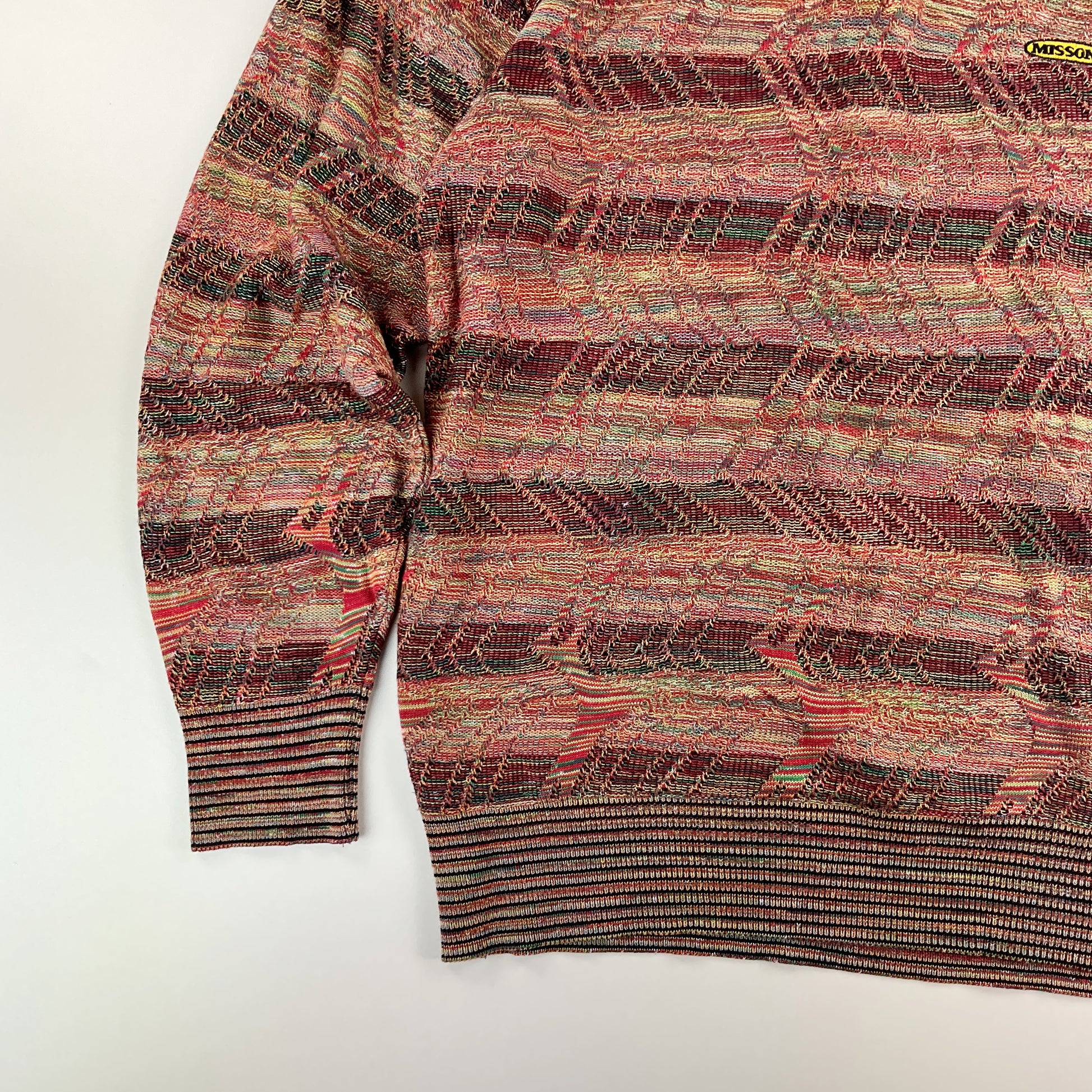 Missoni Colossal 90s Polo Button Up Sweatshirt - Large-MISSONI-olesstore-vintage-secondhand-shop-austria-österreich