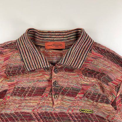 Missoni Colossal 90s Polo Button Up Sweatshirt - Large-MISSONI-olesstore-vintage-secondhand-shop-austria-österreich